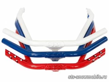 Передний бампер «Шеврон» на снегоход Polaris (толстостенная труба АМГ5) артикул STSПБп010