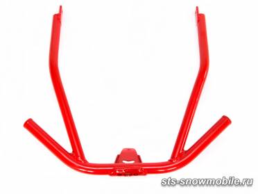 Передний бампер «Шеврон» на снегоход Polaris (толстостенная труба АМГ5) артикул STSПБп010