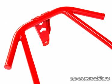 Передний бампер «Шеврон» на снегоход Polaris (толстостенная труба АМГ5) артикул STSПБп010