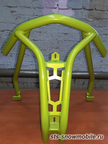Передний бампер на снегоход Polaris AXYS, усиленный (толстостенная труба АМГ5)  артикул STSПБп007