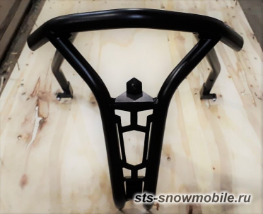 Передний бампер на снегоход Polaris AXYS, усиленный (толстостенная труба АМГ5)  артикул STSПБп007
