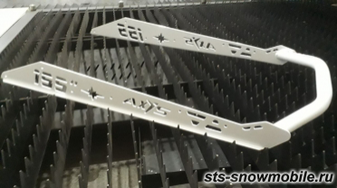 Усиленный задний бампер на снегоход Polaris Axys, 155\