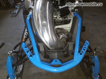 Передний бампер на снегоход Polaris Axys, усиленный, новый.  (толстостенная труба АМГ5) артикул STSПБп006