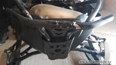 Передний бампер для снегохода Polaris RMK (толстостенная труба АМГ5) артикул STSПБп009