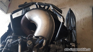 Передний бампер для снегохода Polaris RMK (толстостенная труба АМГ5) артикул STSПБп009