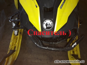 Передний бампер усиленный на Ski-Doo Summit (толстостенная труба АМГ5) артикул STSПБс019