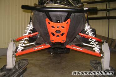 Передний бампер для снегохода Polaris RMK (толстостенная труба АМГ5) артикул STSПБп009